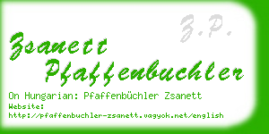 zsanett pfaffenbuchler business card