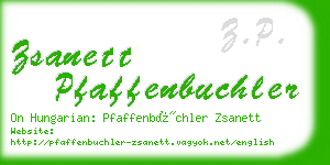 zsanett pfaffenbuchler business card